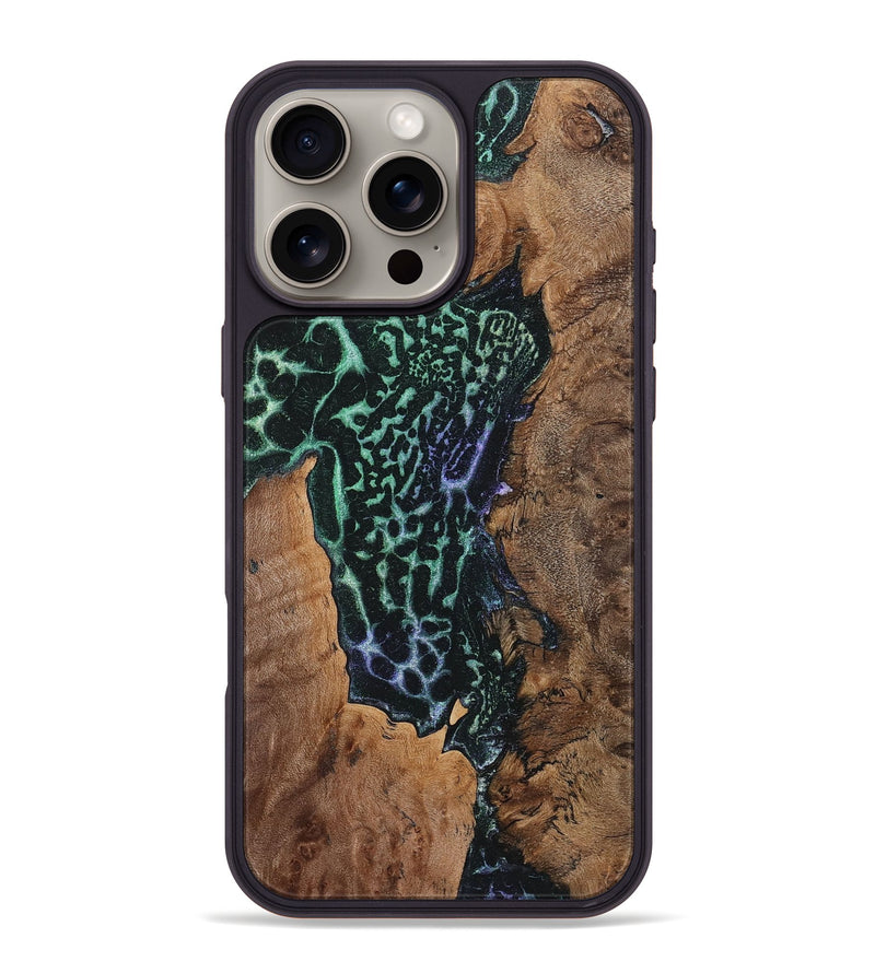 iPhone 16 Pro Max Wood+Resin Phone Case - Delbert (Static, 719055)
