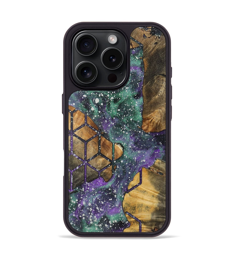 iPhone 16 Pro Wood+Resin Phone Case - Cristina (Cosmos, 719151)