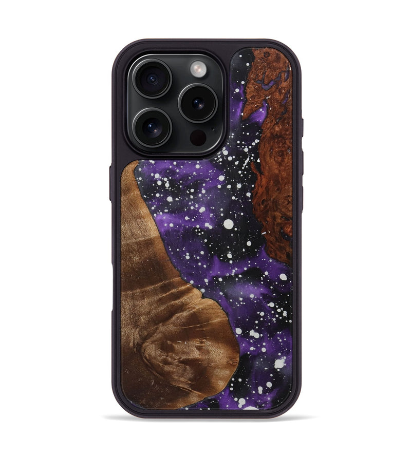 iPhone 16 Pro Wood+Resin Phone Case - Charlene (Cosmos, 719156)