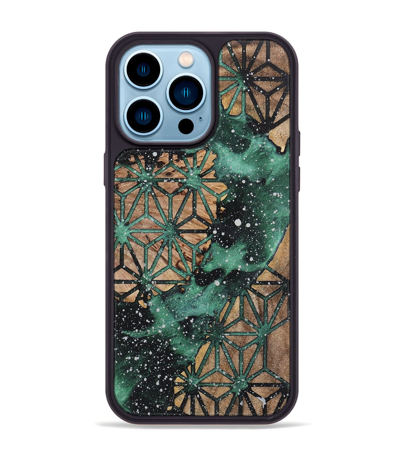 iPhone 14 Pro Max Wood+Resin Phone Case - Lacy (Cosmos, 719165)