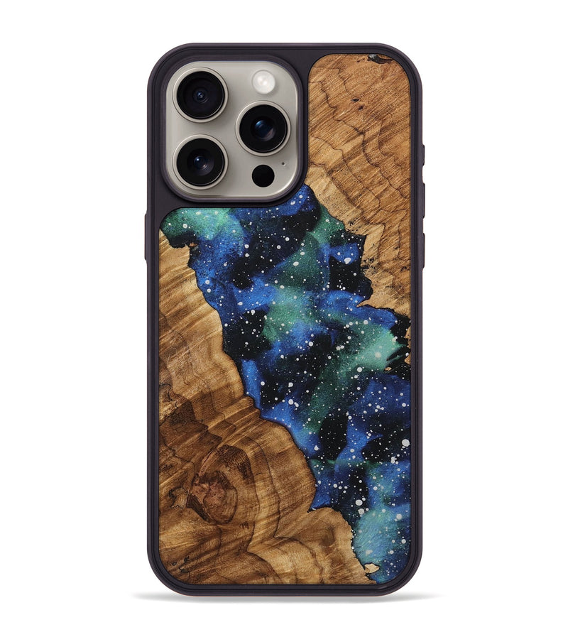 iPhone 15 Pro Max Wood+Resin Phone Case - Nina (Cosmos, 719186)