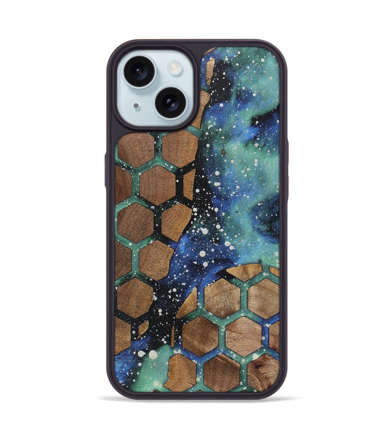 iPhone 15 Wood+Resin Phone Case - Kai (Cosmos, 719188)