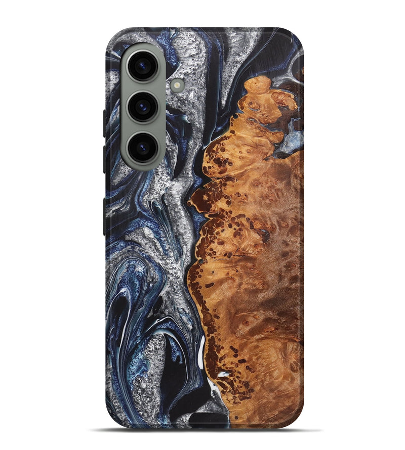 Galaxy S24 Plus Wood+Resin Live Edge Phone Case - Mae (Blue, 719288)