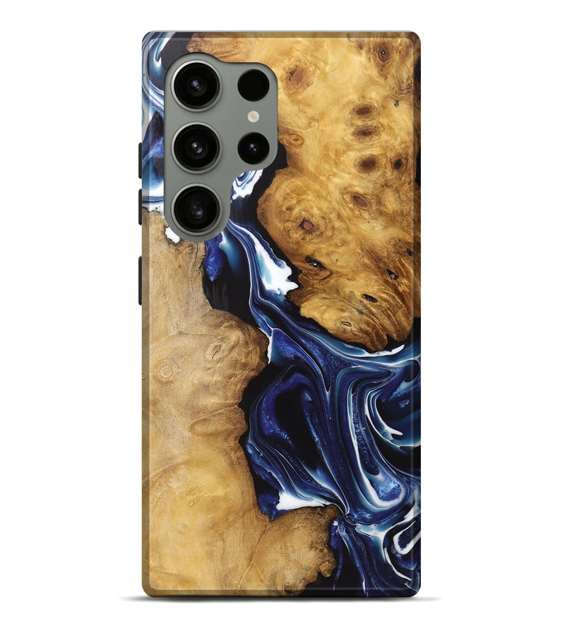 Galaxy S24 Ultra Wood+Resin Live Edge Phone Case - Greg (Blue, 719324)