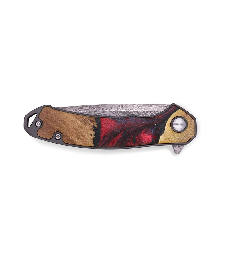 EDC Wood+Resin Pocket Knife - Tierra (Red, 719353)