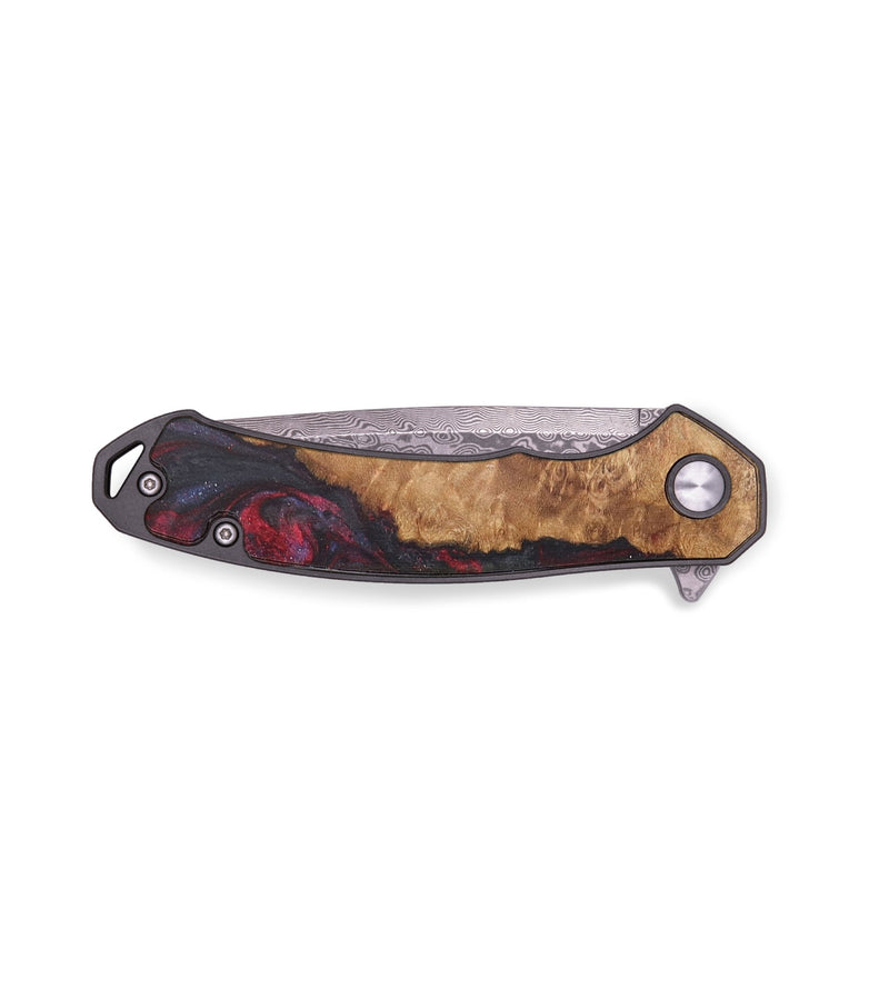 EDC Wood+Resin Pocket Knife - Jaxon (Red, 719355)