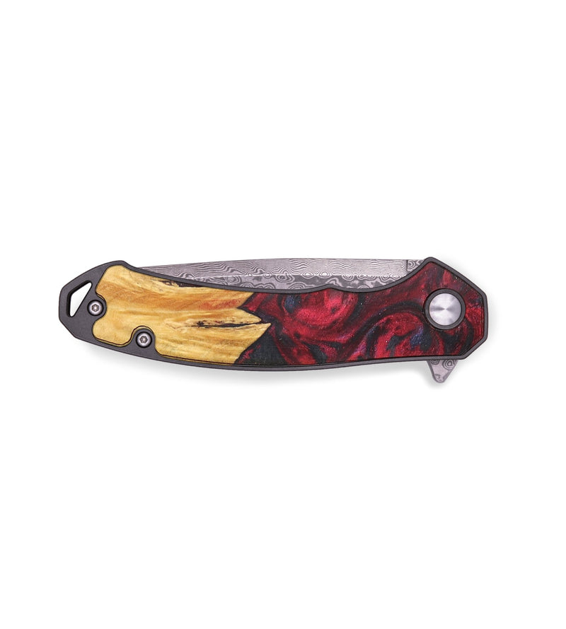 EDC Wood+Resin Pocket Knife - Axel (Red, 719356)