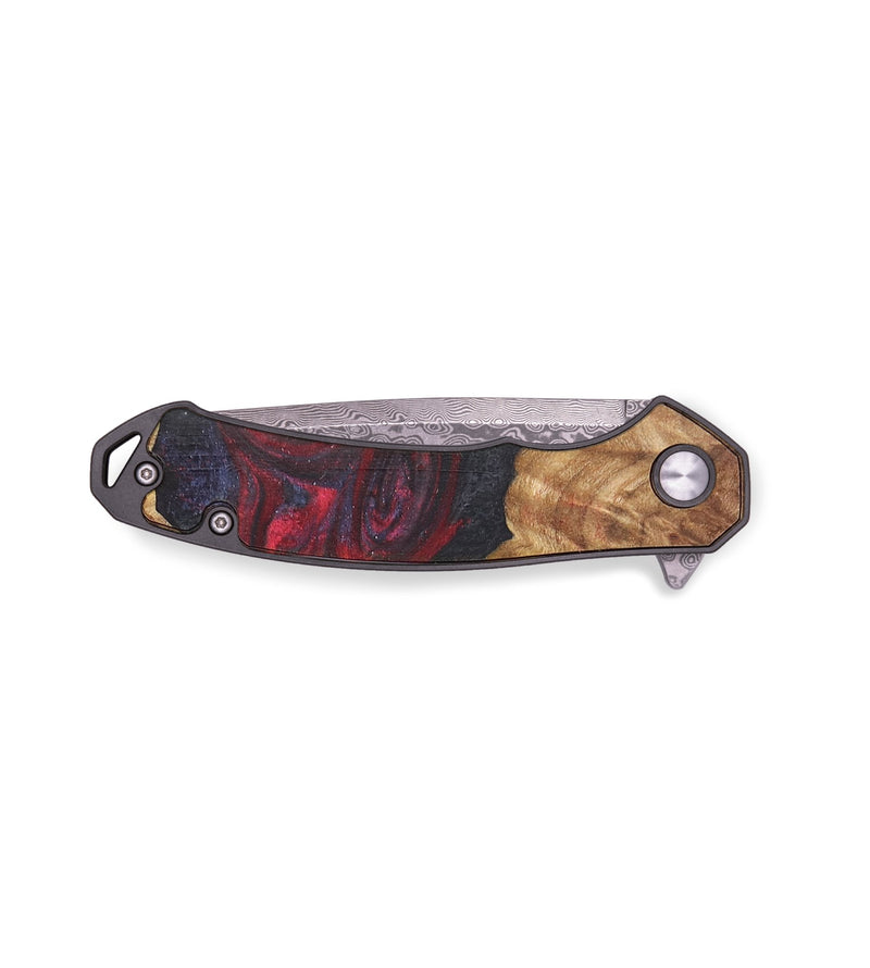 EDC Wood+Resin Pocket Knife - Cassidy (Red, 719358)