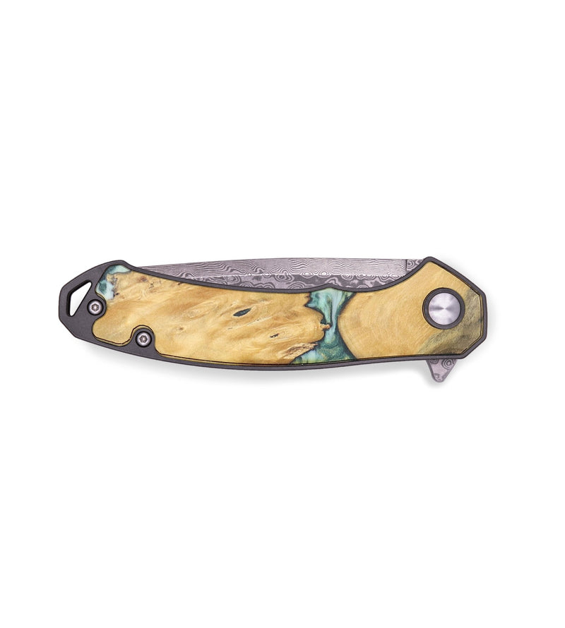 EDC Wood+Resin Pocket Knife - Madyson (Green, 719363)