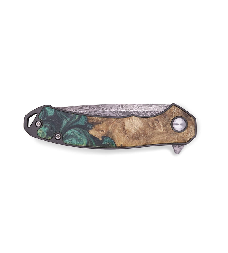 EDC Wood+Resin Pocket Knife - Grant (Green, 719371)