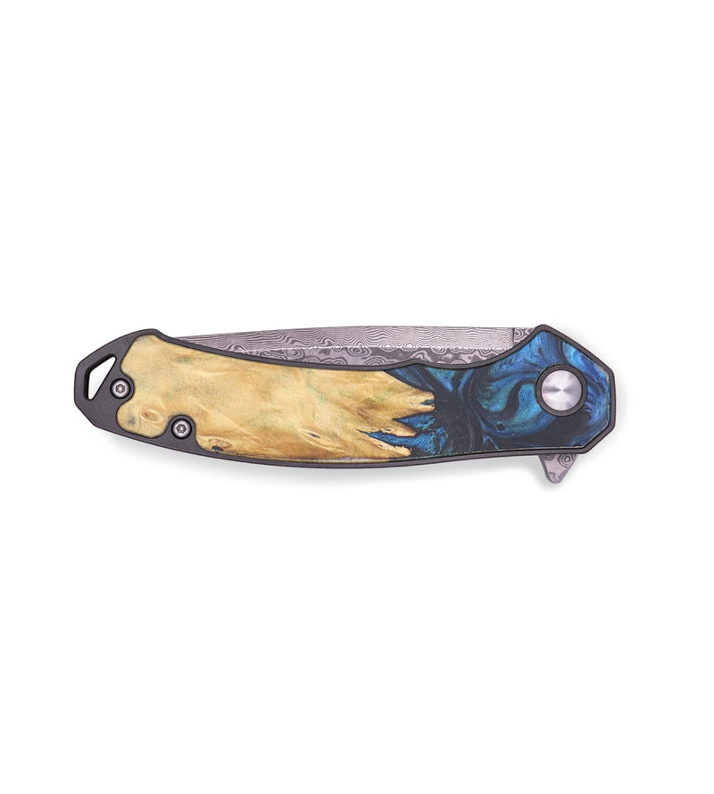 EDC Wood+Resin Pocket Knife - Ariana (Blue, 719381)