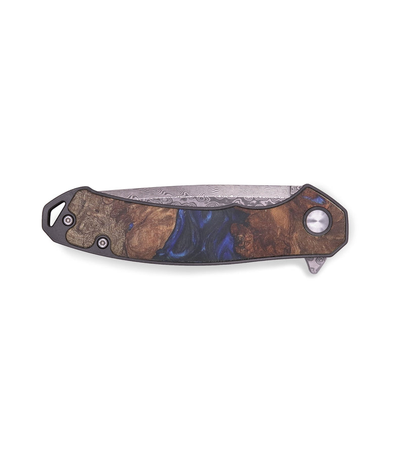 EDC Wood+Resin Pocket Knife - Fredrick (Blue, 719386)