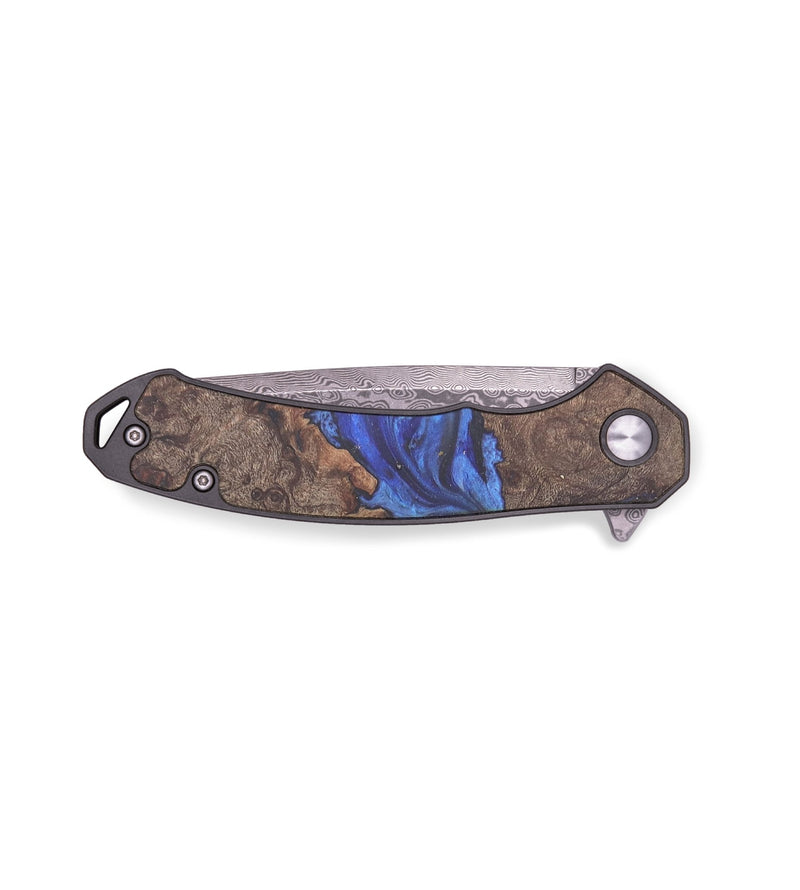 EDC Wood+Resin Pocket Knife - Carolyn (Blue, 719391)