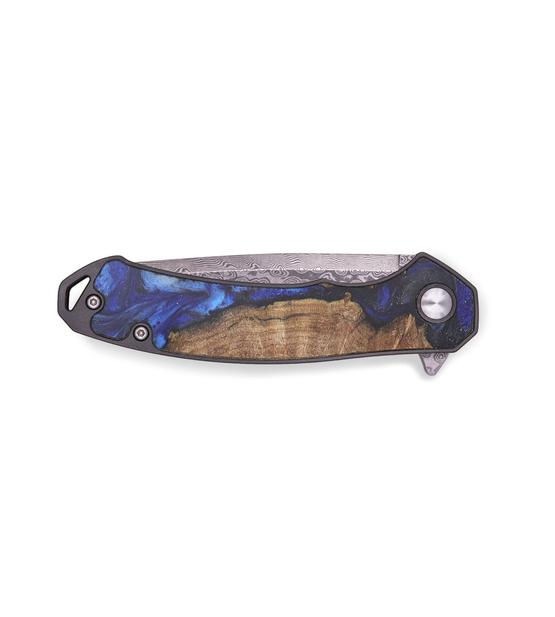 EDC Wood+Resin Pocket Knife - Katina (Blue, 719394)