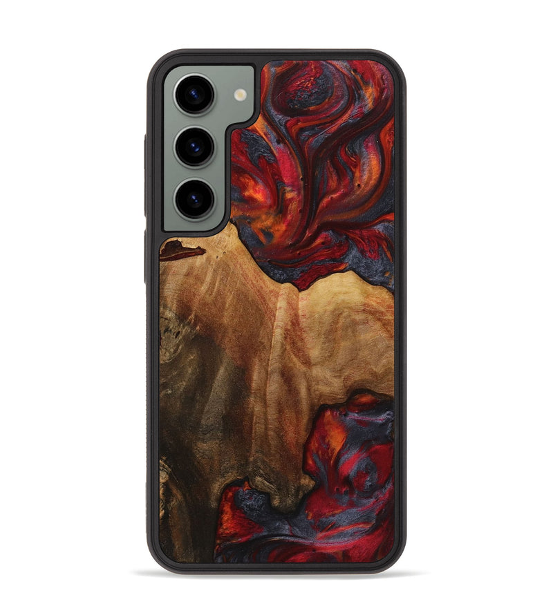 Galaxy S23 Plus Wood+Resin Phone Case - Scott (Red, 719566)