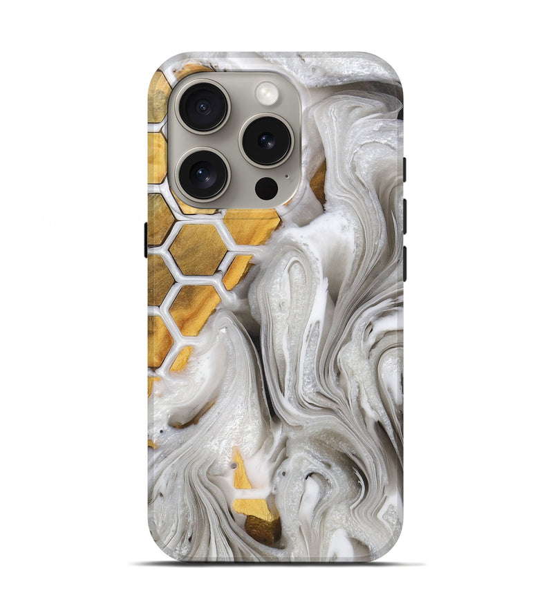 iPhone 16 Pro Wood+Resin Live Edge Phone Case - Laurence (Pattern, 719606)