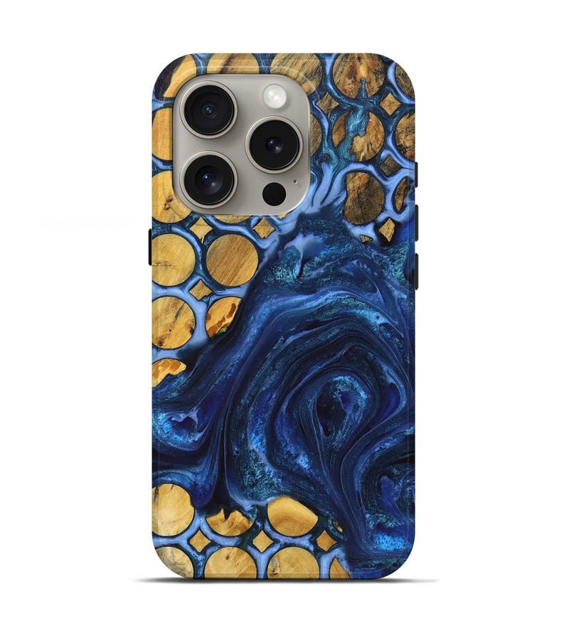 iPhone 16 Pro Wood+Resin Live Edge Phone Case - Philip (Pattern, 719613)