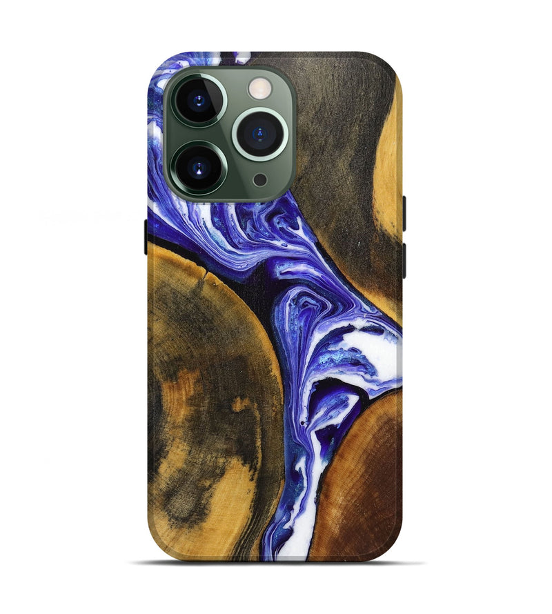 iPhone 13 Pro Wood+Resin Live Edge Phone Case - Marlon (Purple, 719623)