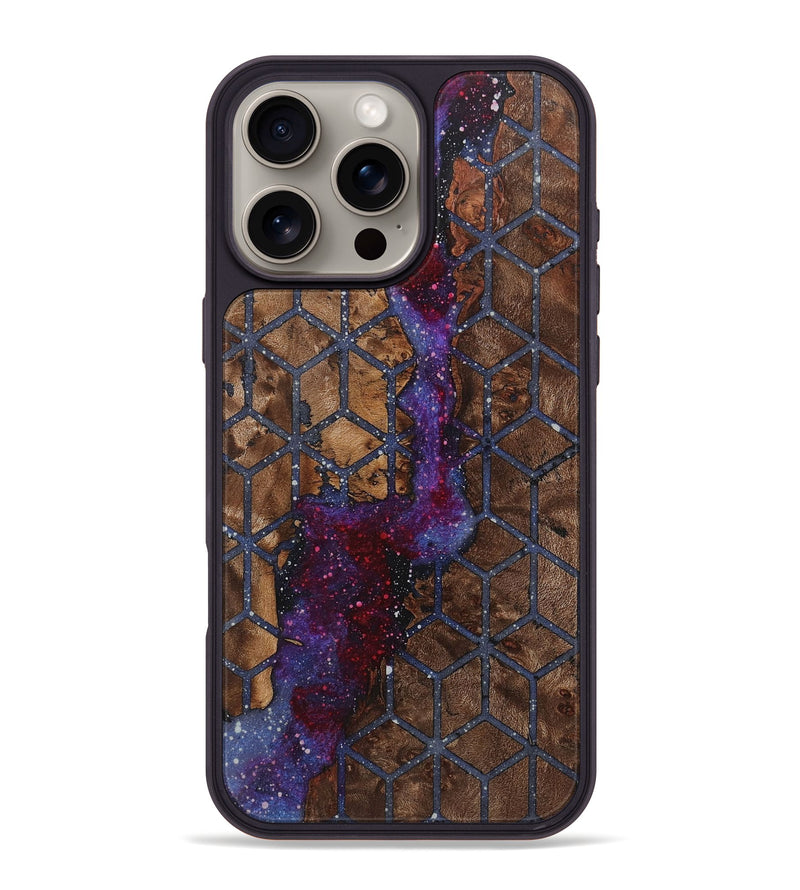 iPhone 16 Pro Max Wood+Resin Phone Case - Janis (Cosmos, 719680)