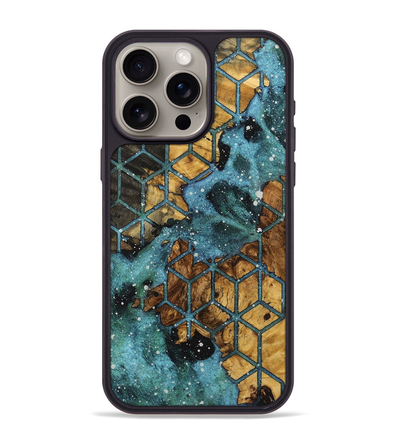 iPhone 15 Pro Max Wood+Resin Phone Case - Ariella (Cosmos, 719697)