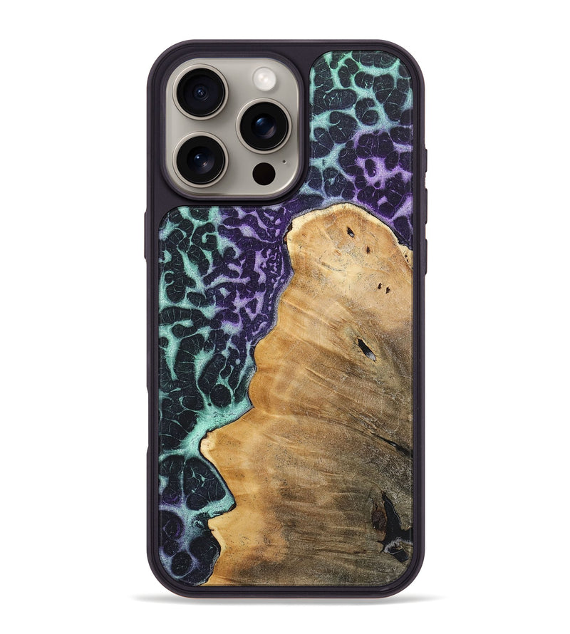 iPhone 16 Pro Max Wood+Resin Phone Case - Ember (Static, 719759)