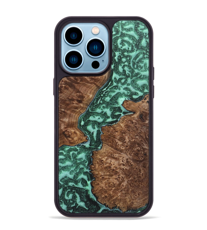 iPhone 14 Pro Max Wood+Resin Phone Case - Marc (Static, 719781)