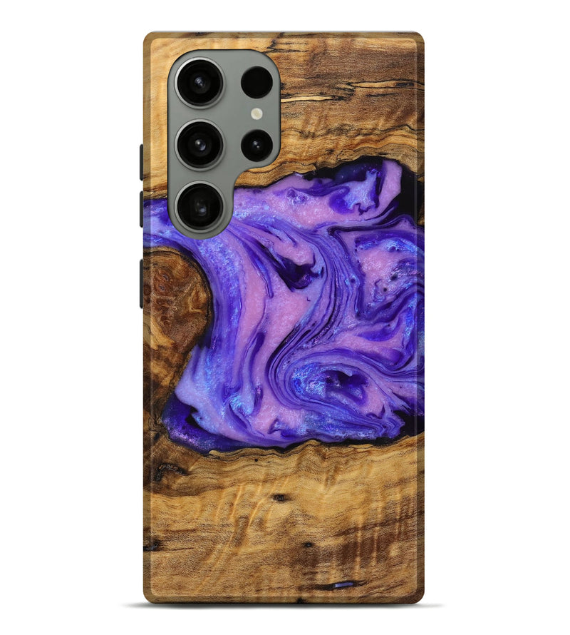 Galaxy S23 Ultra Wood+Resin Live Edge Phone Case - Tori (Purple, 719804)