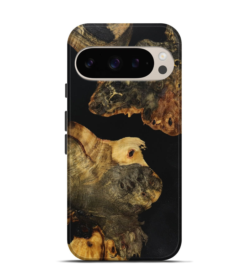 Pixel 9 Pro Wood+Resin Live Edge Phone Case - Yaretzi (Pure Black, 719833)