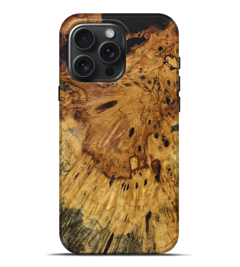 iPhone 16 Pro Max Wood+Resin Live Edge Phone Case - Dixie (Wood Burl, 719834)