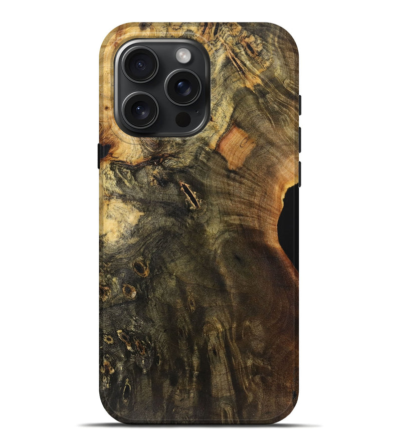 iPhone 16 Pro Max Wood+Resin Live Edge Phone Case - May (Wood Burl, 719836)