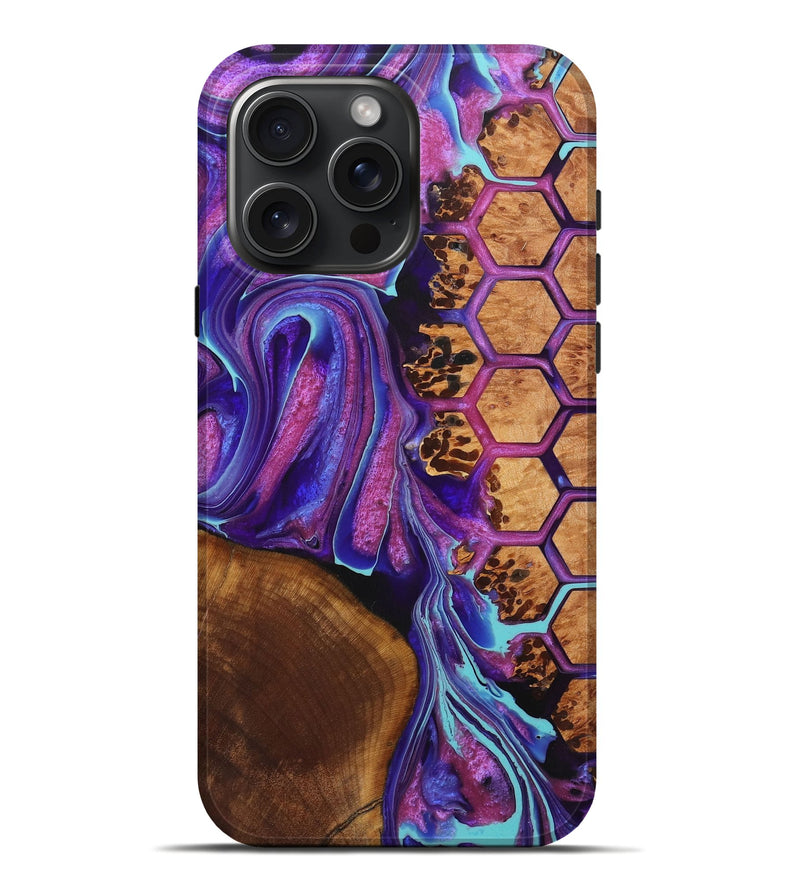iPhone 16 Pro Max Wood+Resin Live Edge Phone Case - Alta (Pattern, 719849)