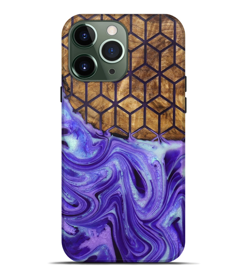 iPhone 13 Pro Max Wood+Resin Live Edge Phone Case - Ezra (Pattern, 719853)