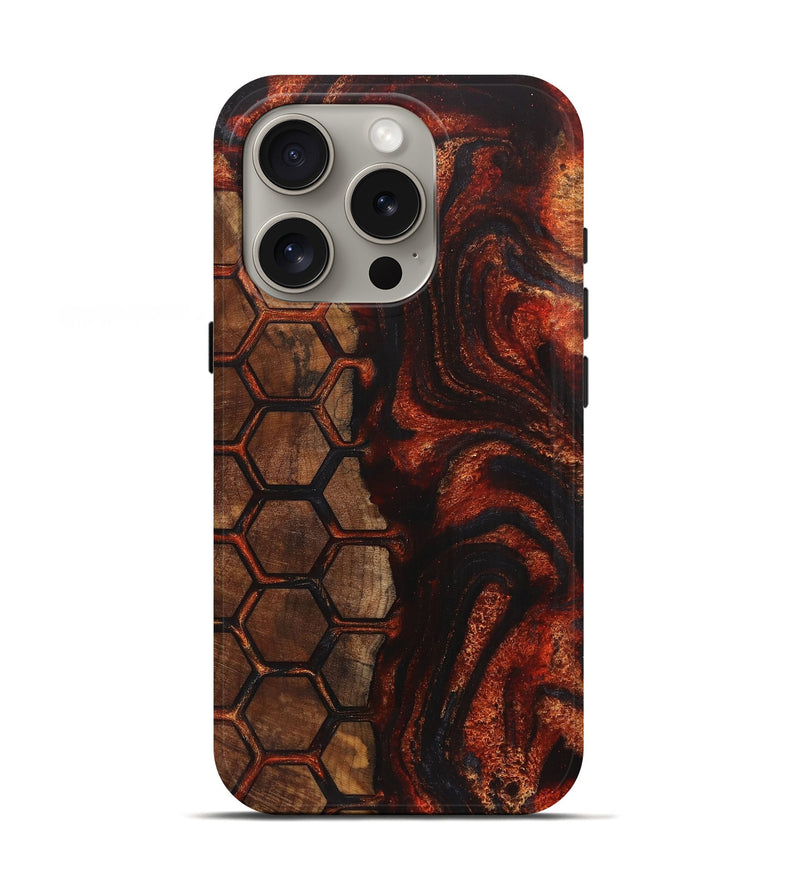 iPhone 16 Pro Wood+Resin Live Edge Phone Case - Rhonda (Pattern, 719858)