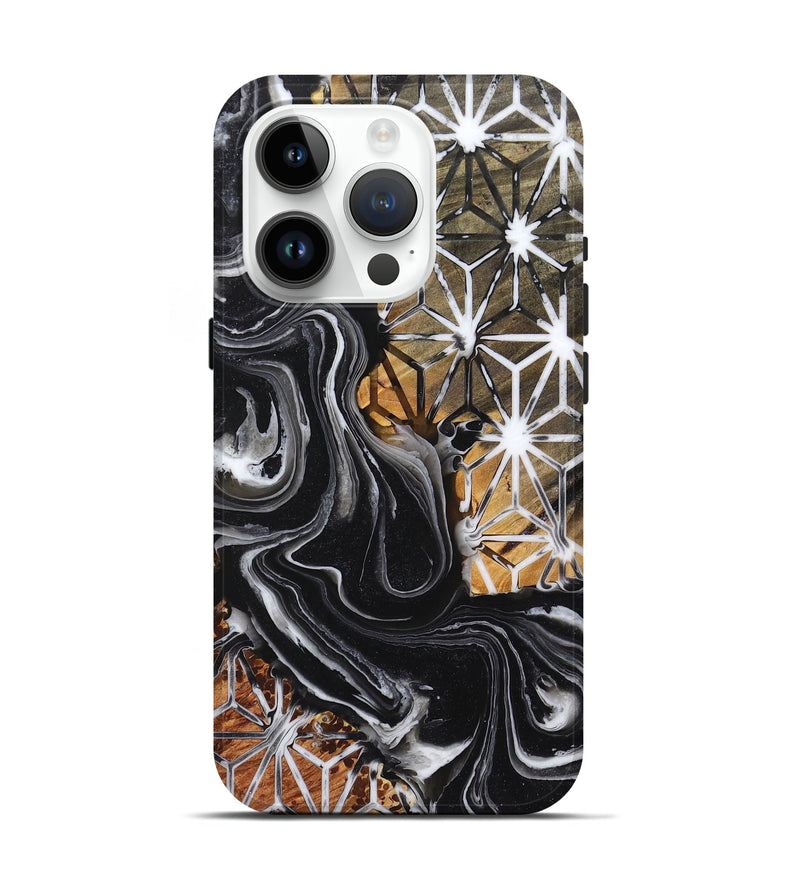 iPhone 15 Pro Wood+Resin Live Edge Phone Case - Octavia (Pattern, 719859)