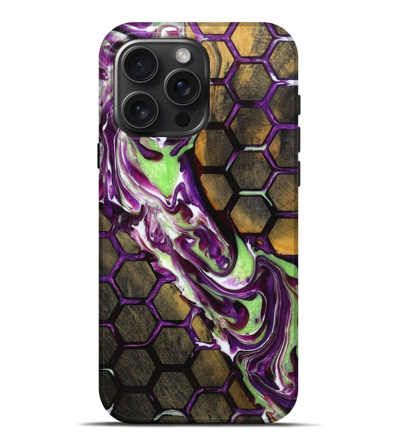 iPhone 16 Pro Max Wood+Resin Live Edge Phone Case - Ruth (Pattern, 719860)