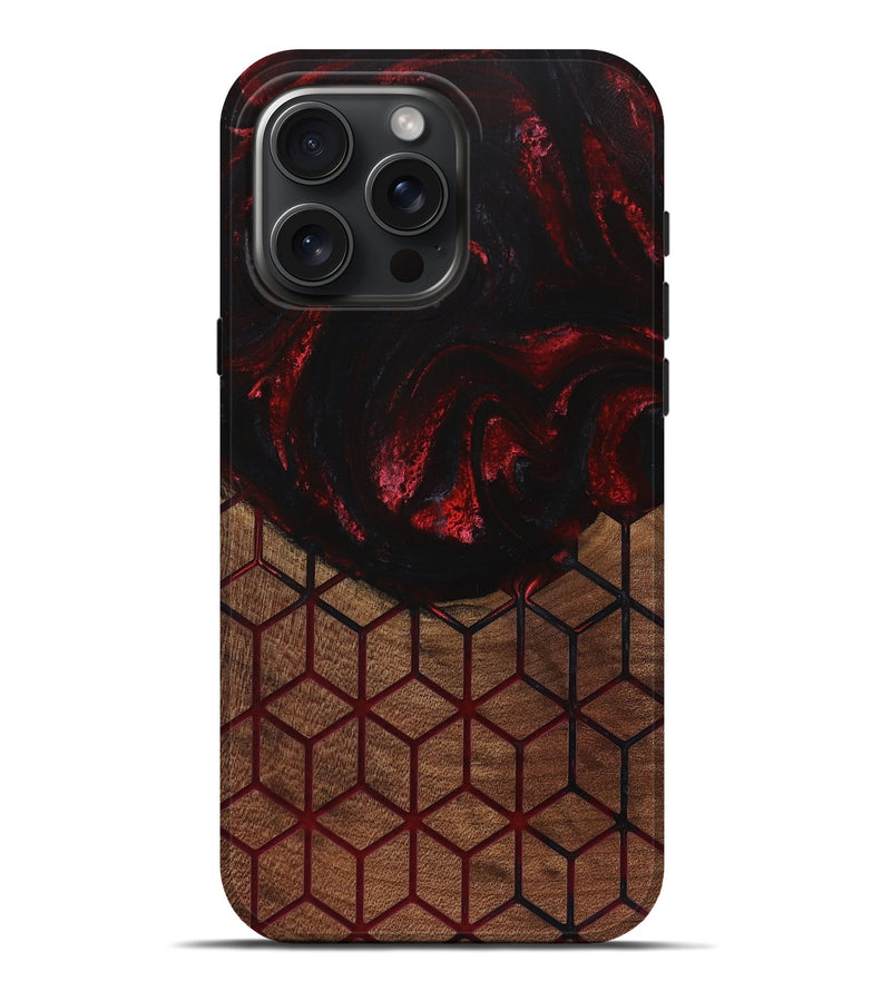 iPhone 16 Pro Max Wood+Resin Live Edge Phone Case - Levi (Pattern, 719863)