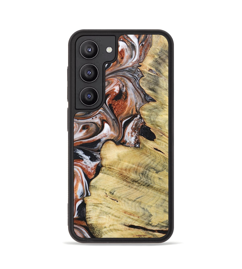 Galaxy S23 Wood+Resin Phone Case - Zachariah (Black & White, 719977)