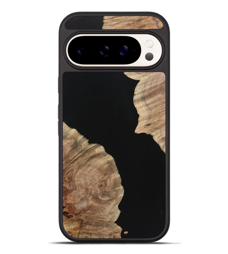 Pixel 9 Pro XL Wood+Resin Phone Case - Margot (Pure Black, 720001)