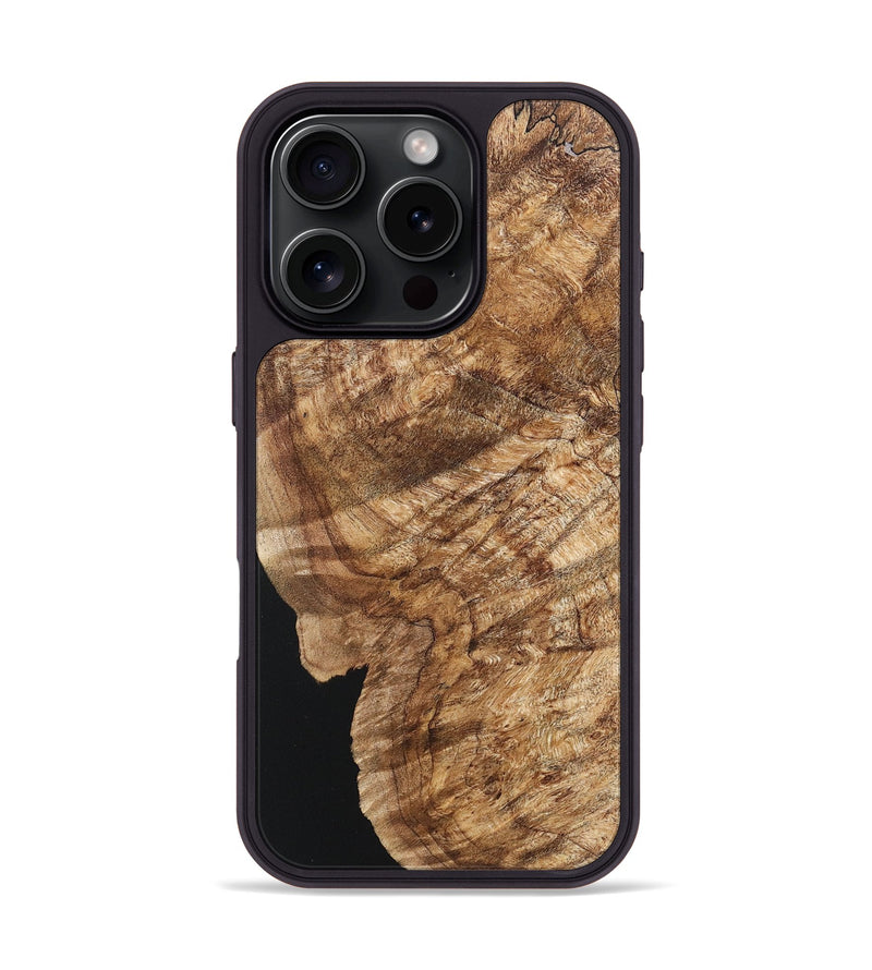 iPhone 16 Pro Wood+Resin Phone Case - Sherlyn (Wood Burl, 720030)