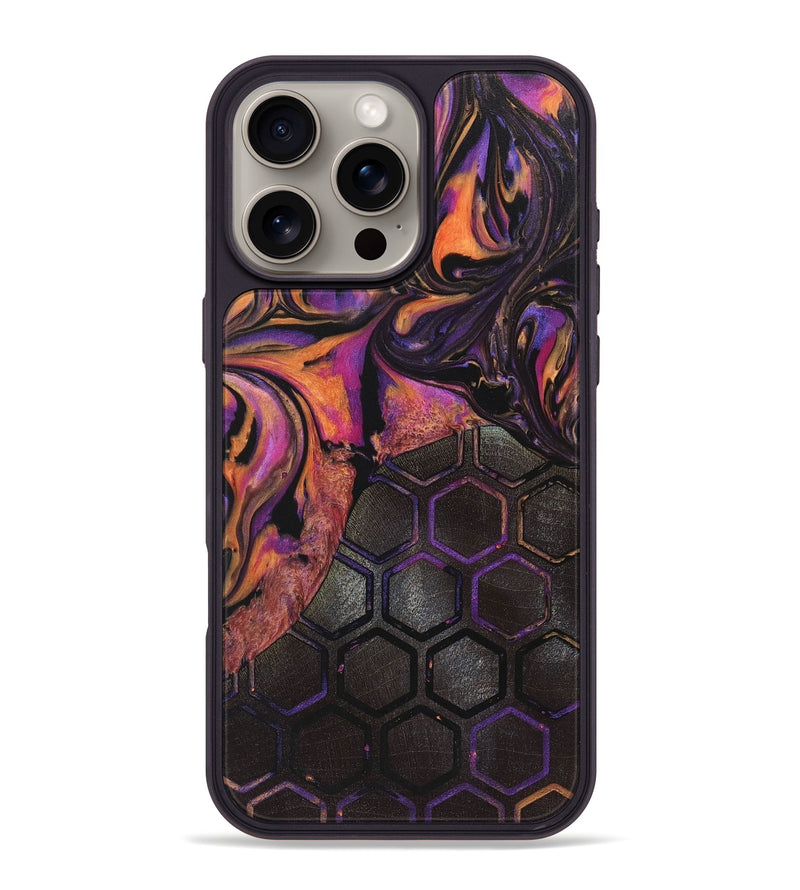 iPhone 16 Pro Max Wood+Resin Phone Case - Silas (Pattern, 720042)