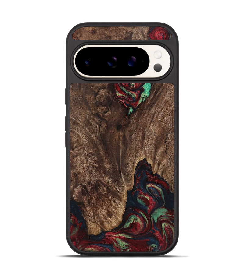 Pixel 9 Wood+Resin Phone Case - Mckenna (Red, 720168)