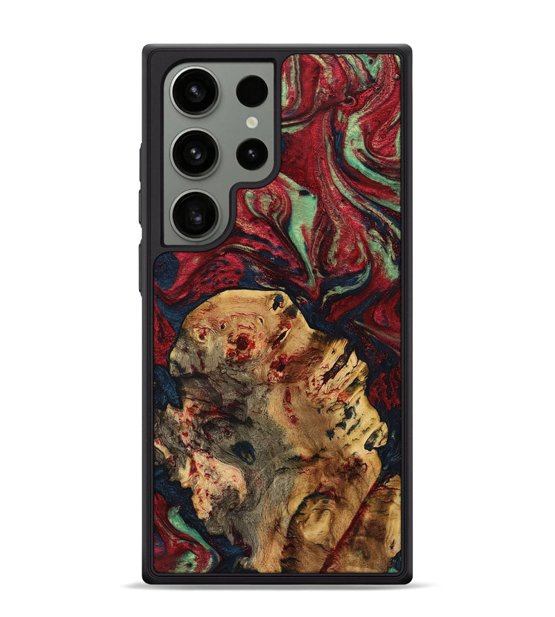 Galaxy S24 Ultra Wood+Resin Phone Case - Gillian (Red, 720201)