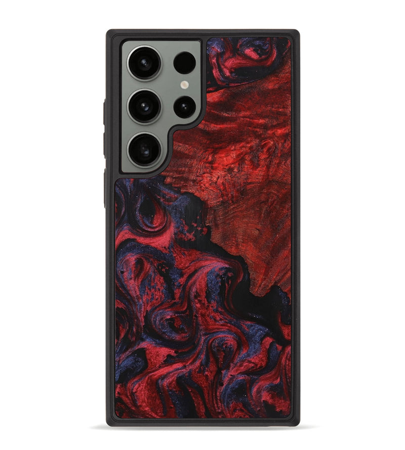 Galaxy S23 Ultra Wood+Resin Phone Case - Mamie (Red, 720208)