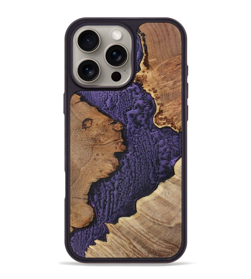iPhone 16 Pro Max Wood+Resin Phone Case - Deneen (Static, 720295)