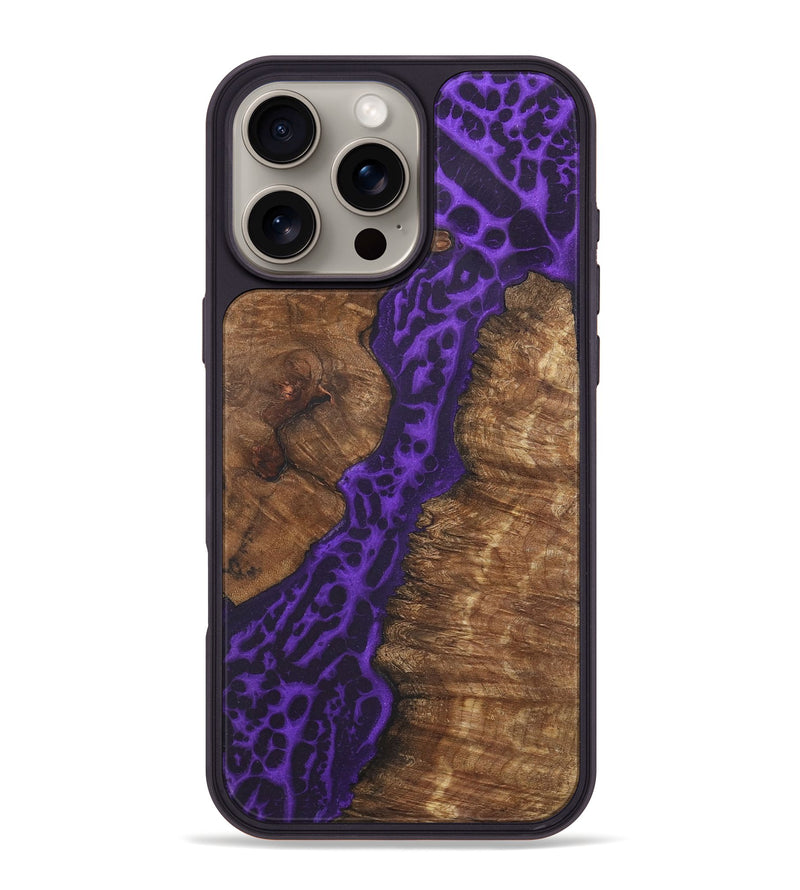 iPhone 16 Pro Max Wood+Resin Phone Case - Christy (Static, 720305)