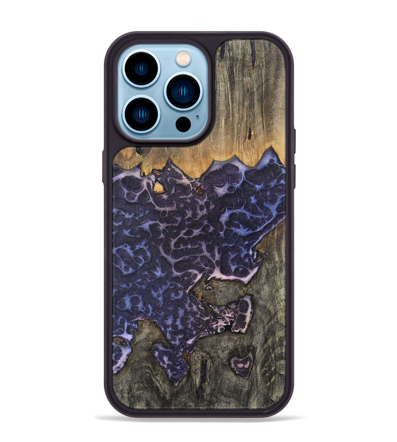 iPhone 14 Pro Max Wood+Resin Phone Case - Phyllis (Static, 720306)