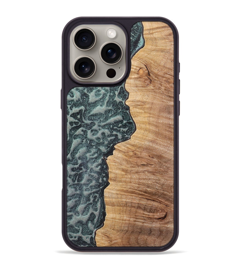iPhone 16 Pro Max Wood+Resin Phone Case - Viola (Static, 720307)