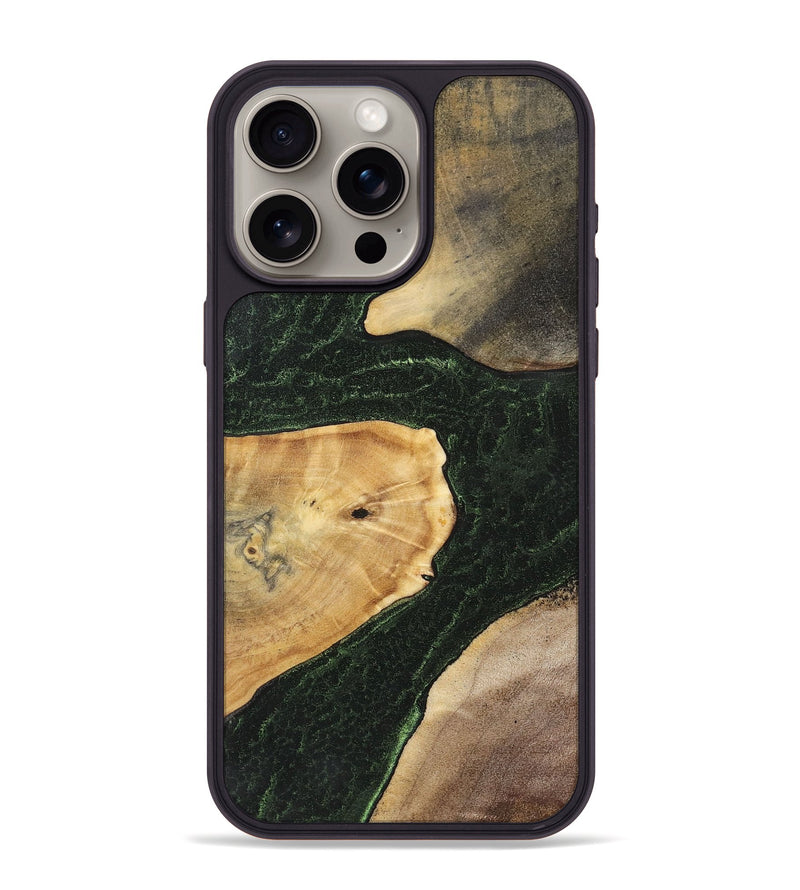 iPhone 15 Pro Max Wood+Resin Phone Case - Juniper (Static, 720310)