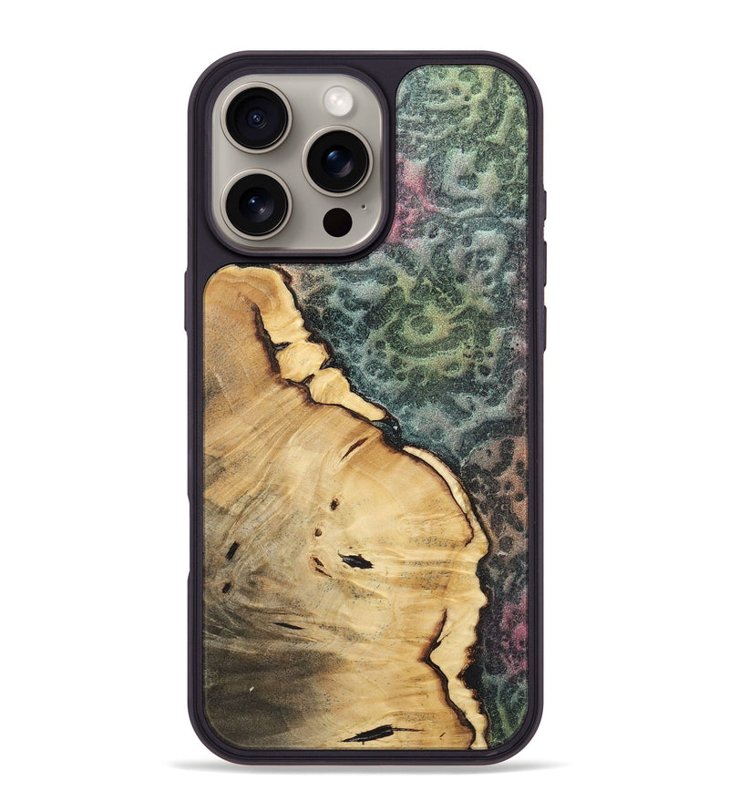 iPhone 16 Pro Max Wood+Resin Phone Case - Ashanti (Static, 720319)