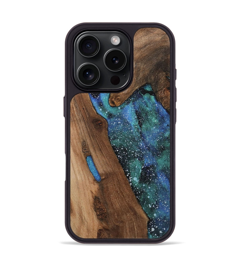 iPhone 16 Pro Wood+Resin Phone Case - Sonya (Cosmos, 720354)